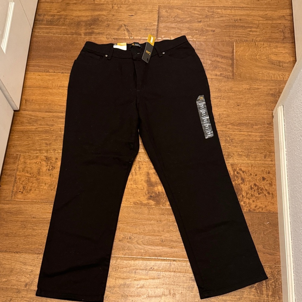 VTG Lee Relaxed fit Black Straight-Leg Pants